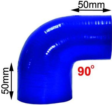Silicone bend reducer Φ50-Φ45 90dgrs Thickness 5mm