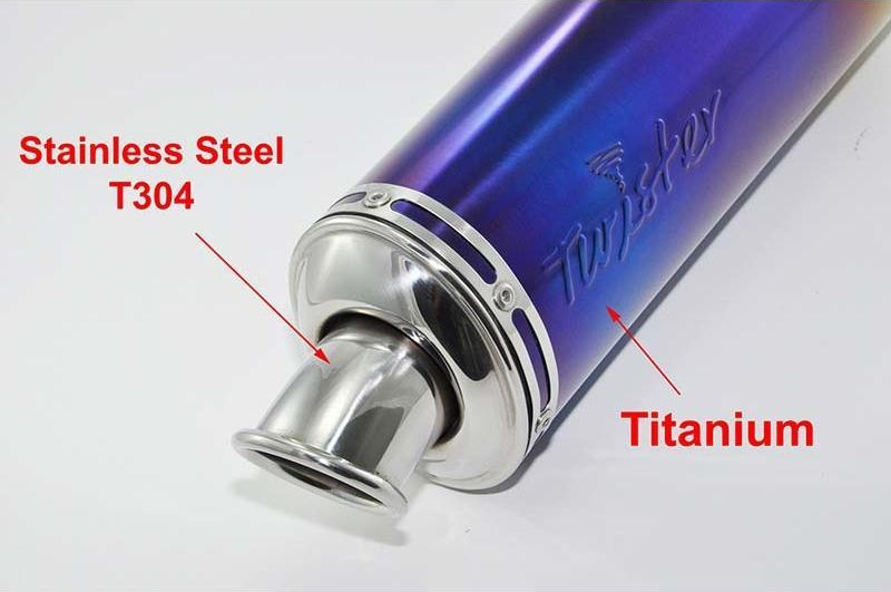 Moto muffler Titanium-S/s cups