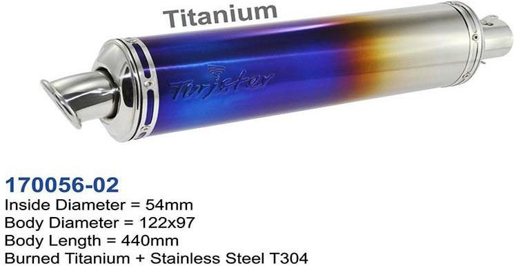 Moto muffler Titanium-S/s cups