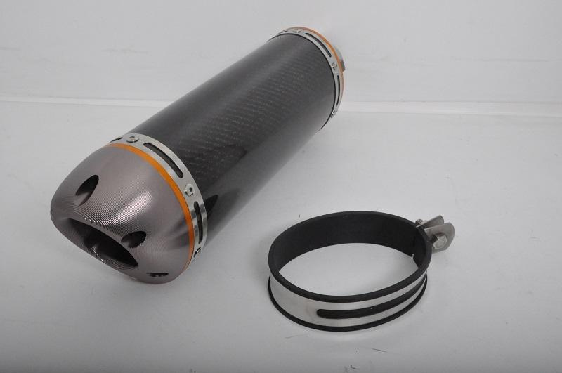 Moto muffler Carbon-Aluminium Cap 125x100 L300 Φ50