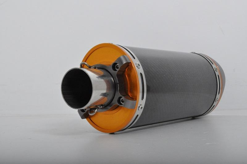 Moto muffler Carbon-Aluminium Cap 125x100 L300 Φ50