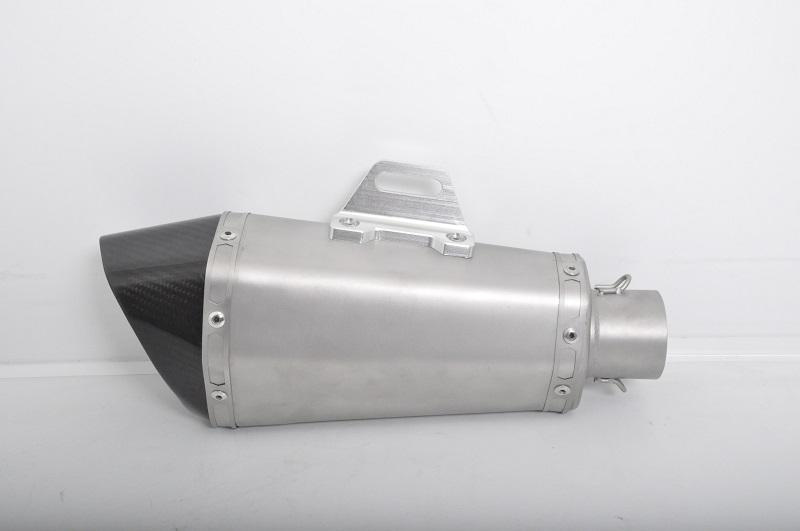 Moto muffler S/Steel-Carbon Cap HEXAGON L220 IN50
