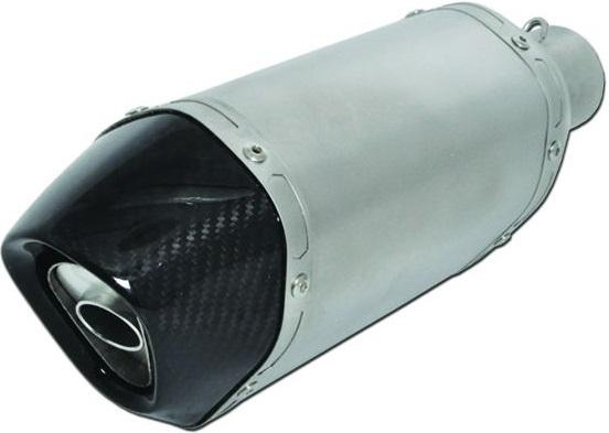 Moto muffler S/Steel-Carbon Cap HEXAGON L200 INΦ50