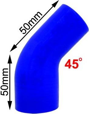 Silicone bend reducer Φ50-Φ45 45dgrs Thickness 5mm