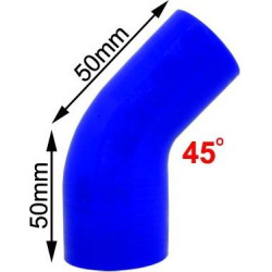 Silicone bend reducer Φ57-Φ50 45dgrs Thickness 5mm